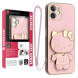 کاور اسپارتان مدل Kitty مناسب برای گوشی موبایل اپل Iphone 11 به همراه بند نگهدارنده