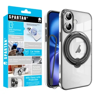 کاور اسپارتان مدل Ring Stand Strap مناسب برای گوشی موبایل اپل iPhone 16 به همراه بند