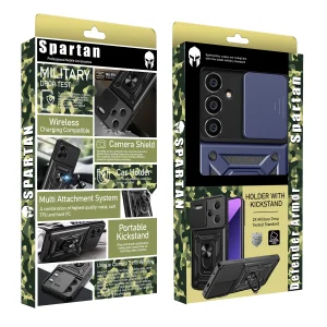 کاور اسپارتان مدل Defender Armor Strap مناسب برای گوشی موبایل سامسونگ Galaxy S24 FE به همراه بند