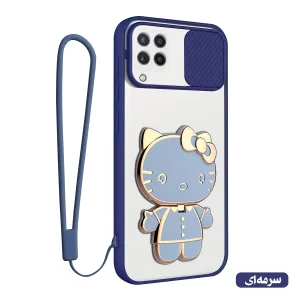 کاور اسپارتان مدل Camshield Kitty مناسب برای گوشی موبایل سامسونگ Galaxy A22 4G / M32 4G به همراه بند نگهدارنده