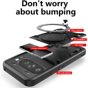 کاور اسپارتان مدل Magnet Ring Strap مناسب برای گوشی موبایل گوگل Pixel 9 Pro XL به همراه بند آویز