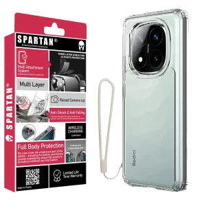 کاور اسپارتان مدل Airbag Space Strap مناسب برای گوشی موبایل شیائومی Redmi Note 14 Pro Plus به همراه بند آویز