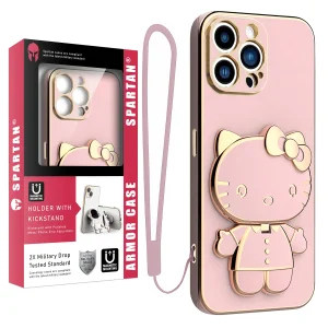 کاور اسپارتان مدل Kitty مناسب برای گوشی موبایل اپل Iphone 11 Pro Max به همراه بند نگهدارنده