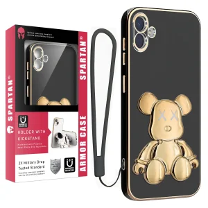 کاور اسپارتان مدل Teddy Bear مناسب برای گوشی موبایل سامسونگ Galaxy A04 به همراه بند