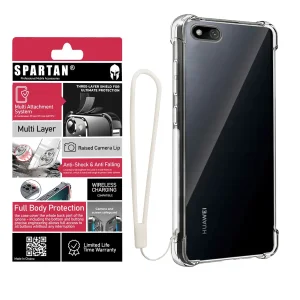 کاور اسپارتان مدل Airbag Strap مناسب برای گوشی موبایل هوآوی Y5 2018/ Y5 Prime 2018/ Y5 Lite 2018 به همراه بندآویز