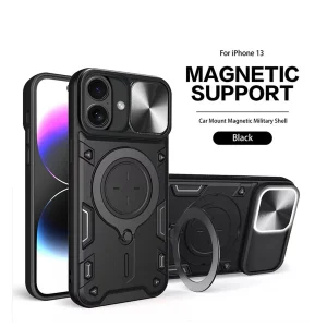 کاور اسپارتان مدل Magnet Ring Strap مناسب برای گوشی موبایل اپل iPhone 16 به همراه بند آویز