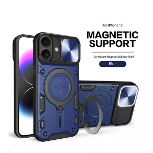کاور اسپارتان مدل Magnet Ring Strap مناسب برای گوشی موبایل اپل iPhone 16 به همراه بند آویز