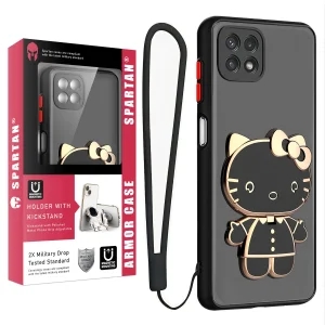 کاور اسپارتان مدل MBC Kitty مناسب برای گوشی موبایل سامسونگ Galaxy A22 5G به همراه بند نگهدارنده