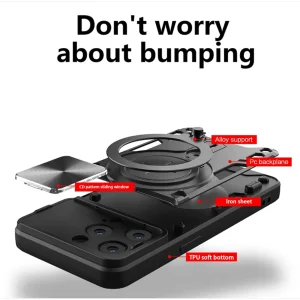 کاور اسپارتان مدل Magnet Ring Strap مناسب برای گوشی موبایل اپل iPhone 16 Pro Max به همراه بند آویز