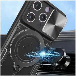 کاور اسپارتان مدل Magnet Ring Strap مناسب برای گوشی موبایل اپل iPhone 16 Pro Max به همراه بند آویز