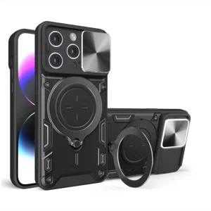 کاور اسپارتان مدل Magnet Ring Strap مناسب برای گوشی موبایل اپل iPhone 16 Pro Max به همراه بند آویز