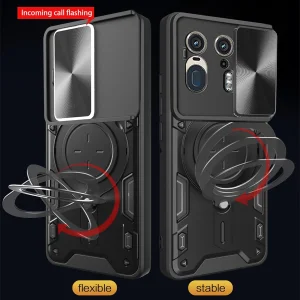 کاور اسپارتان مدل Magnet Ring Strap مناسب برای گوشی موبایل موتورولا Edge 50 Ultra به همراه بند آویز