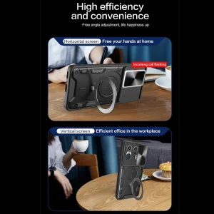 کاور اسپارتان مدل Magnet Ring Strap مناسب برای گوشی موبایل موتورولا Edge 50 Ultra به همراه بند آویز
