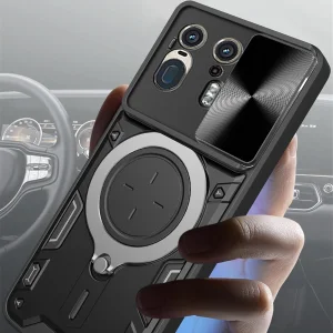 کاور اسپارتان مدل Magnet Ring Strap مناسب برای گوشی موبایل موتورولا Edge 50 Ultra به همراه بند آویز