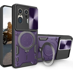 کاور اسپارتان مدل Magnet Ring Strap مناسب برای گوشی موبایل موتورولا Edge 50 Ultra به همراه بند آویز