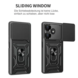 کاور اسپارتان مدل Defender Armor Strap مناسب برای گوشی موبایل شیائومی Redmi 13X/ Redmi 13 5G/ Poco M6 4G به همراه بندآویز