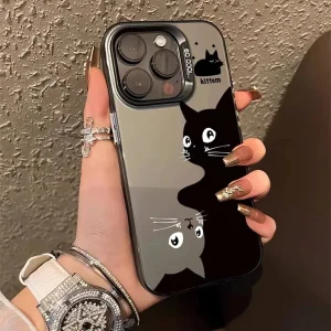 کاور اسپیجن مدل طرح گربه مناسب برای گوشی موبایل اپل iphone 14 pro max