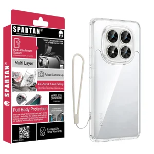 کاور اسپارتان مدل Airbag Space Strap مناسب برای گوشی موبایل شیائومی Redmi Note 14 Pro 5G به همراه بند آویز