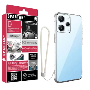 کاور اسپارتان مدل Airbag Four-Sided Apple Strap مناسب برای گوشی موبایل شیائومی Redmi 12 4G به همراه بندآویز