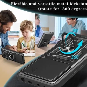 کاور اسپارتان مدل Defender Armor مناسب برای گوشی موبایل شیائومی Redmi Note 14 4G به همراه بندآویز و پاپ سوکت
