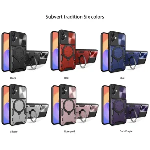 کاور اسپارتان مدل Magnet Ring Strap مناسب برای گوشی موبایل سامسونگ Galaxy A06 به همراه بند آویز
