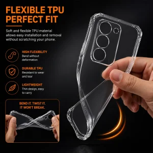 کاور اسپارتان مدل Airbag Four Sided مناسب برای گوشی موبایل شیائومی Redmi 15 4G