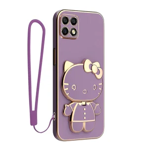 کاور اسپارتان مدل Kitty Strap مناسب برای گوشی موبایل آنر X8A به همراه بند