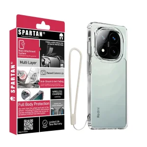 کاور اسپارتان مدل Airbag Space Strap مناسب برای گوشی موبایل شیائومی Redmi Note 14 Pro 5G/ Poco X7 به همراه بند آویز