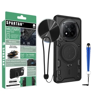 کاور اسپارتان مدل Magnet Ring Apple Strap+ Pen مناسب برای گوشی موبایل شیائومی Redmi Note 14 Pro 4G به همراه قلم و بند آویز