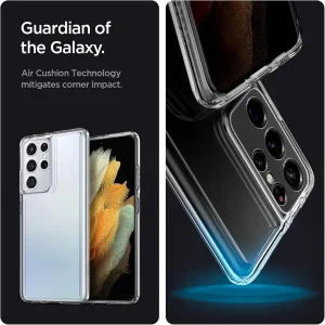 کاور اسپارتان مدل Airbag Space Strap مناسب برای گوشی موبایل سامسونگ Galaxy S21 Ultra به همراه بند آویز