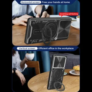 کاور اسپارتان مدل Magnet Ring Strap مناسب برای گوشی موبایل شیائومی Poco F6 5G / Redmi Turbo 3 به همراه بند آویز