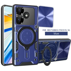 کاور اسپارتان مدل Magnet Ring Strap مناسب برای گوشی موبایل شیائومی Poco F6 5G / Redmi Turbo 3 به همراه بند آویز