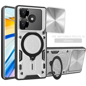 کاور اسپارتان مدل Magnet Ring Strap مناسب برای گوشی موبایل شیائومی Poco F6 5G / Redmi Turbo 3 به همراه بند آویز