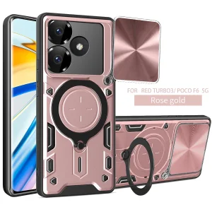 کاور اسپارتان مدل Magnet Ring Strap مناسب برای گوشی موبایل شیائومی Poco F6 5G / Redmi Turbo 3 به همراه بند آویز