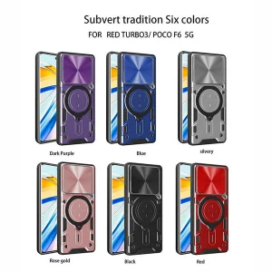 کاور اسپارتان مدل Magnet Ring Strap مناسب برای گوشی موبایل شیائومی Poco F6 5G / Redmi Turbo 3 به همراه بند آویز