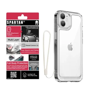 کاور اسپارتان مدل Airbag Space Strap مناسب برای گوشی موبایل اپل iPhone 11 به همراه بندآویز