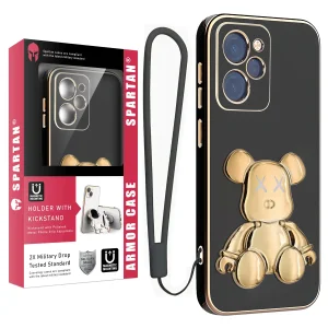 کاور اسپارتان مدل Teddy Bear مناسب برای گوشی موبایل شیائومی Poco X5 Pro به همراه بند نگهدارنده