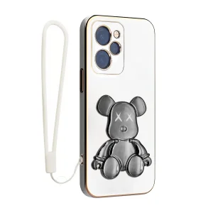 کاور اسپارتان مدل Teddy Bear مناسب برای گوشی موبایل شیائومی Poco X5 Pro به همراه بند نگهدارنده