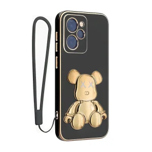 کاور اسپارتان مدل Teddy Bear مناسب برای گوشی موبایل شیائومی Poco X5 Pro به همراه بند نگهدارنده