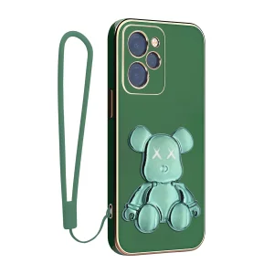 کاور اسپارتان مدل Teddy Bear مناسب برای گوشی موبایل شیائومی Poco X5 Pro به همراه بند نگهدارنده