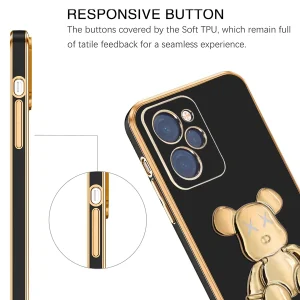 کاور اسپارتان مدل Teddy Bear مناسب برای گوشی موبایل شیائومی Poco X5 Pro به همراه بند نگهدارنده