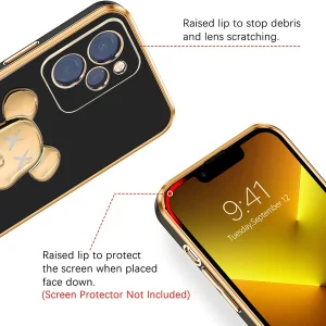 کاور اسپارتان مدل Teddy Bear مناسب برای گوشی موبایل شیائومی Poco X5 Pro به همراه بند نگهدارنده