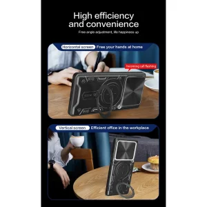 کاور اسپارتان مدل Magnet Ring Strap مناسب برای گوشی موبایل شیائومی Poco F6 Pro 5G به همراه بند آویز