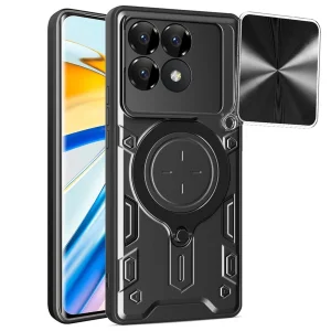 کاور اسپارتان مدل Magnet Ring Strap مناسب برای گوشی موبایل شیائومی Poco F6 Pro 5G به همراه بند آویز