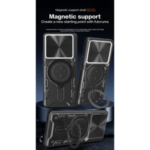 کاور اسپارتان مدل Magnet Ring Strap مناسب برای گوشی موبایل شیائومی Poco F6 Pro 5G به همراه بند آویز