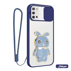 کاور اسپارتان مدل Camshield Bunny مناسب برای گوشی موبایل سامسونگ Galaxy A03s به همراه بند نگهدارنده