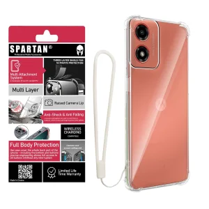 کاور اسپارتان مدل Airbag Strap مناسب برای گوشی موبایل موتورولا Moto G04/ Moto E14  به همراه بندآویز