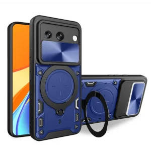 کاور اسپارتان مدل Magnet Ring Strap مناسب برای گوشی موبایل گوگل Pixel 8a به همراه بند آویز