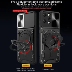 کاور اسپارتان مدل Magnet Ring Strap مناسب برای گوشی موبایل شیائومی Redmi 12 4G / Redmi12 به همراه بند آویز