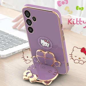 کاور اسپارتان مدل Kitty مناسب برای گوشی موبایل سامسونگ Galaxy A54 به همراه بند نگهدارنده